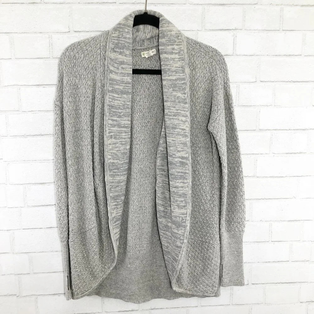 Akini Gray Cardigan Sweater w/ Thumbholes, Medium
